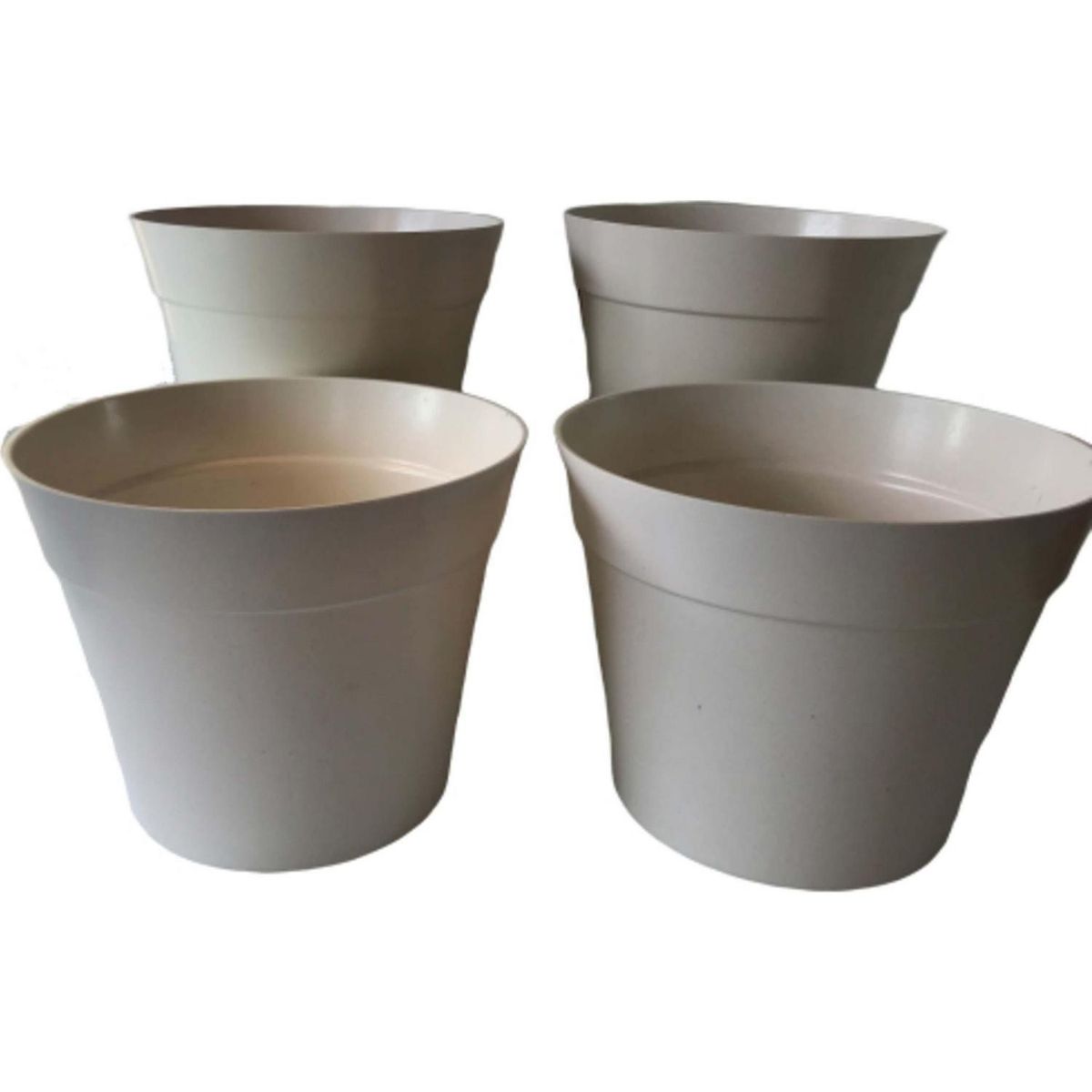DECOGREEN - Set 4 Maceteros Biodegradables de Silicona 25x17 cm Gris, Rojo y Naranjo