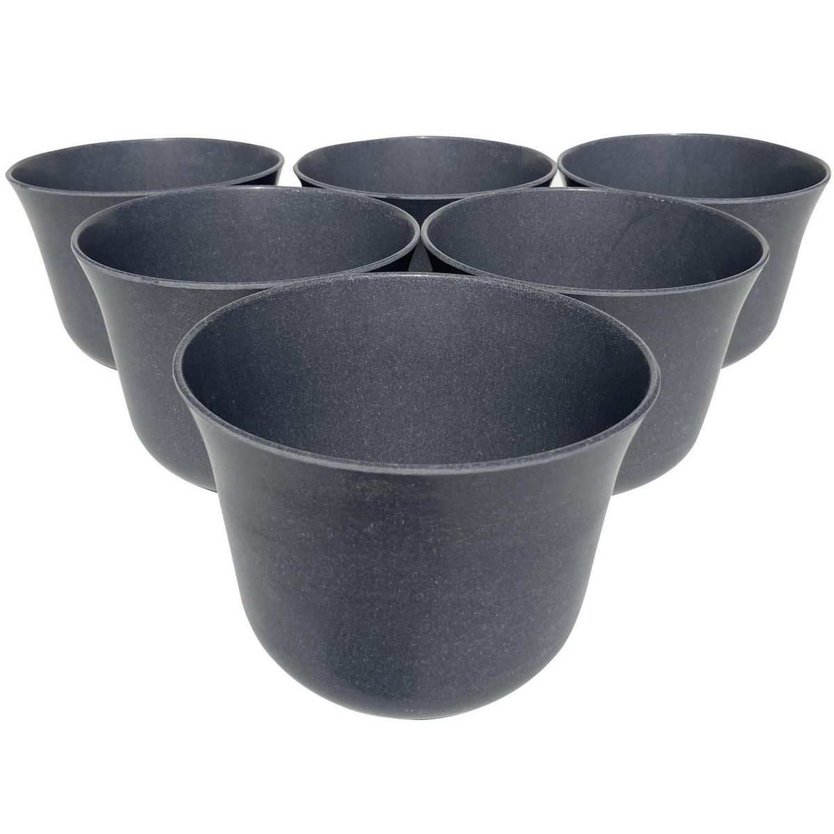 DECOGREEN - Set 6 Maceteros Biodegradables Curvos de Silicona 16.5x13 Purpura