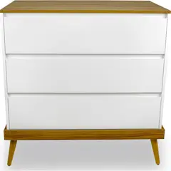 KIDSCOOL - Cómoda 3 Cajón(es) SOGNARE CANCAO 90x90x74 cm Blanco