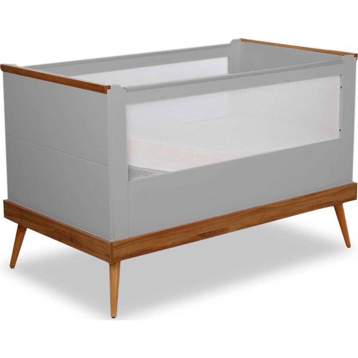 KIDSCOOL - Cuna 79,3x89,6x136 cm gris