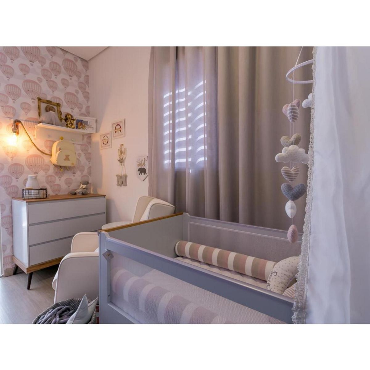 KIDSCOOL - Cuna 79,3x89,6x136 cm gris