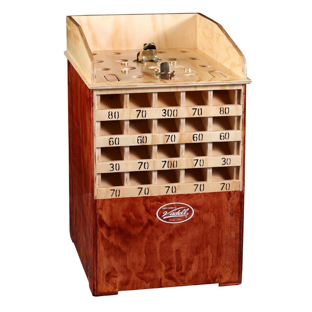 VADELL - Juego de Rana con 5 Tejos Bronce 60x65x102 cm