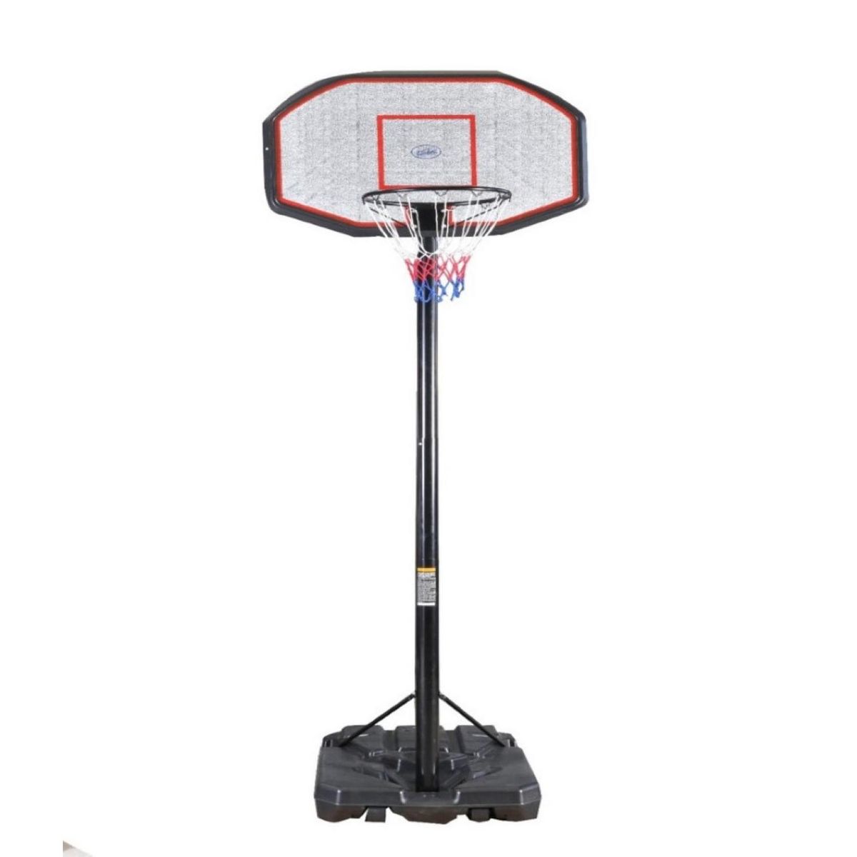 VADELL - Torre Basquetbol Tablero Resina Altura Ajustable 77x26x112 cm Negro