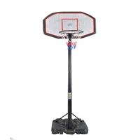Torre Basquetbol Tablero Resina Altura Ajustable 77x26x112 cm Negro