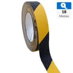 LORENZINI - Cinta Antideslizante 2,5 cm X 18 m Negro/Amarillo