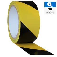 LORENZINI - Cinta Demarcatoria Negra-Amarillo 50mm x 30m