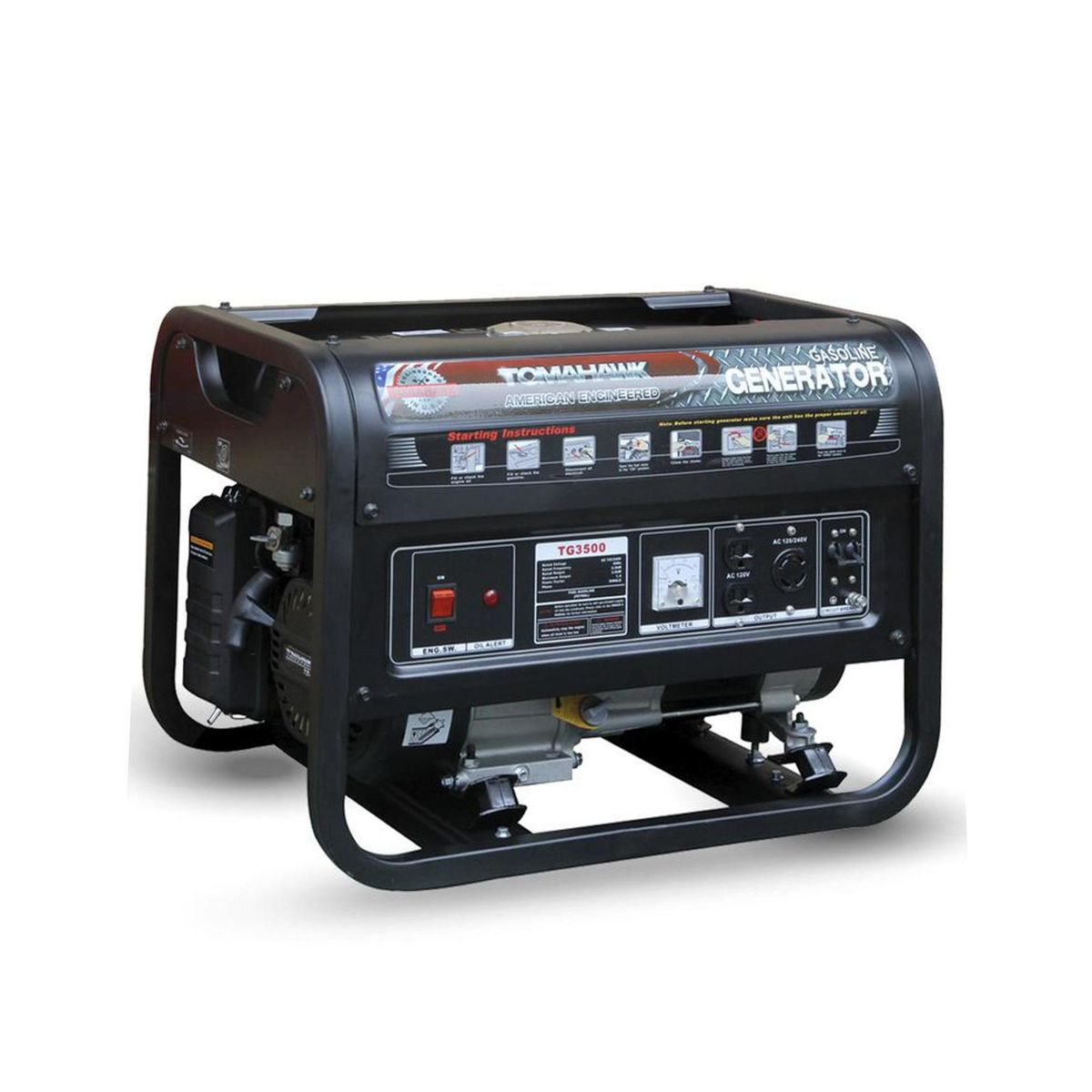 TOMAHAWK POWER - Generador Eléctrico a Gasolina Partida Manual 3500 W 15 l