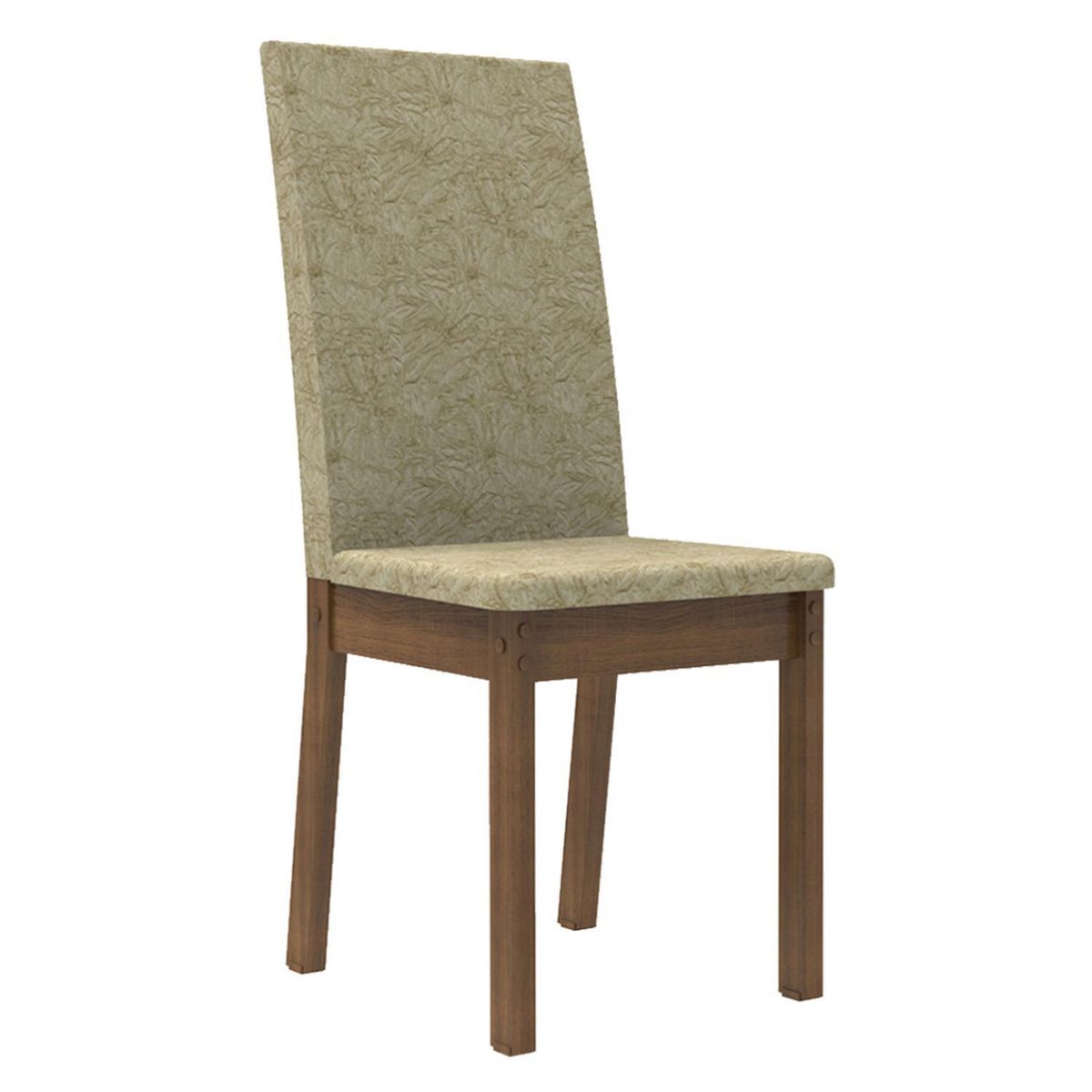 MOBILO - Set 2 Sillas Rústicas Crema 103x55x42 cm