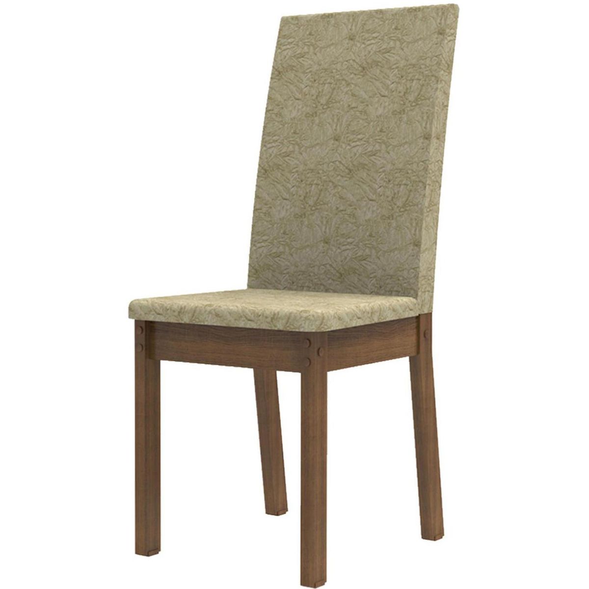 MOBILO - Set 2 Sillas Rústicas Crema 103x55x42 cm