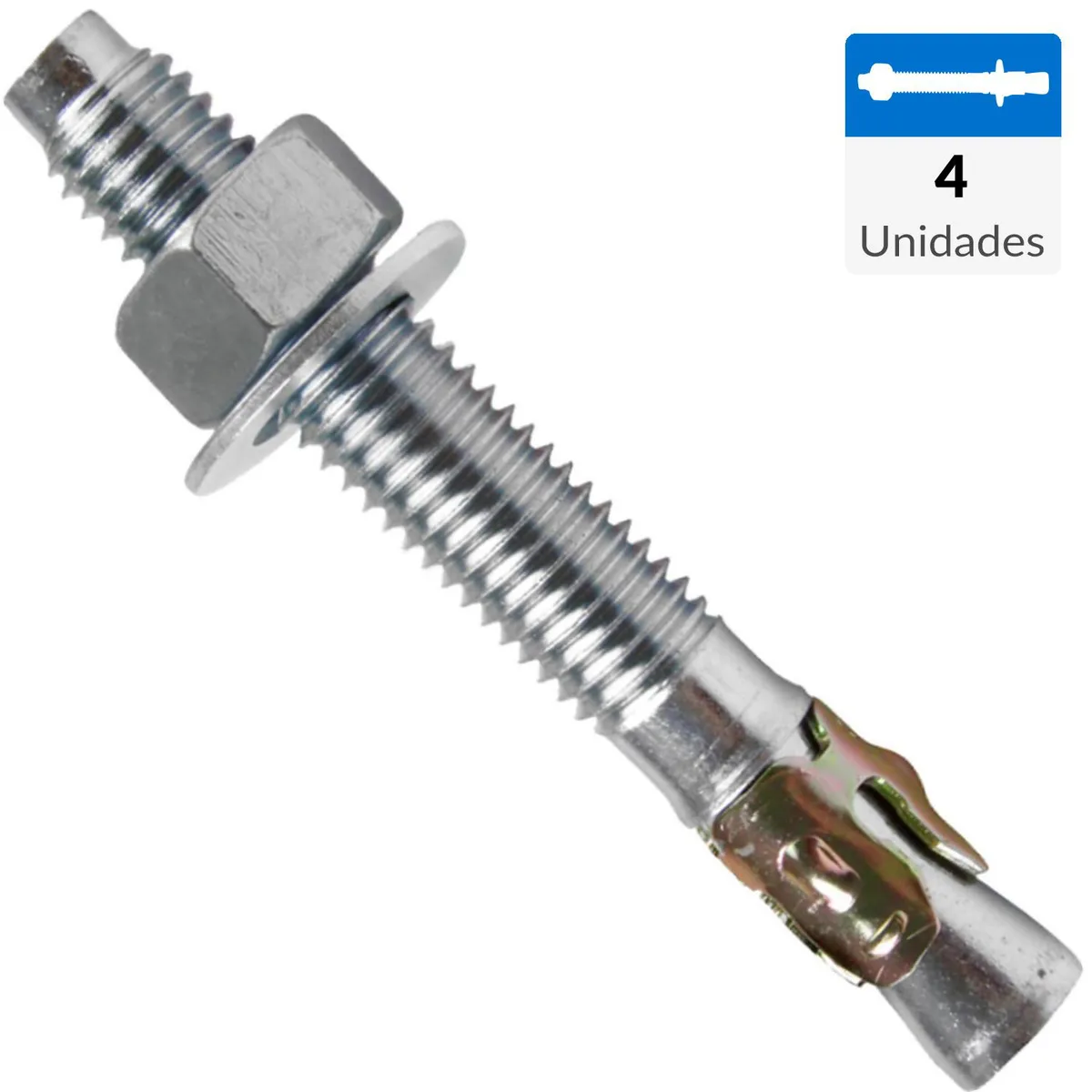 FIXSER - Perno anclaje 1/4" x 2 1/4" 4 unidades