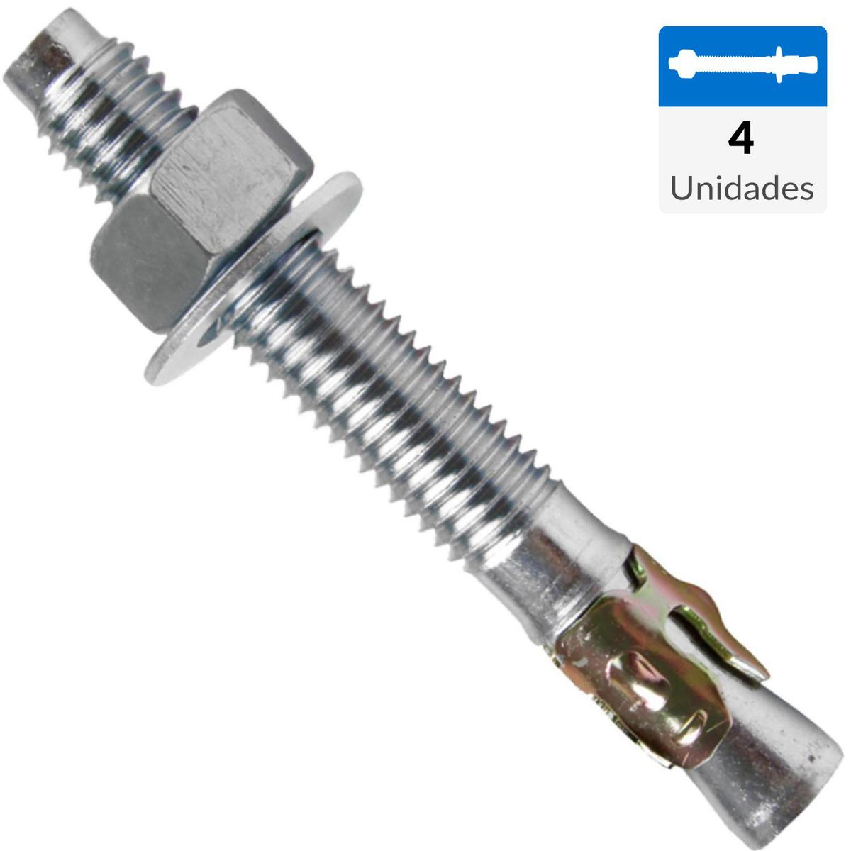 FIXSER - Perno anclaje 1/4" x 2 1/4" 4 unidades