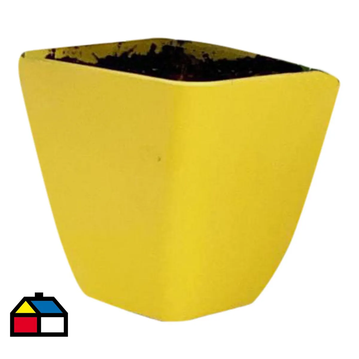 DECOGREEN - Set 7 Maceteros Biodegradables Cuadrado 1 coral 2 ama 2 verde 2 naranj