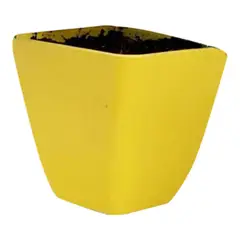 DECOGREEN - Set 7 Maceteros Biodegradables Cuadrado 1 coral 2 ama 2 verde 2 naranj