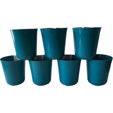 Set 7 Maceteros Biodegradables Flores 7 turquesa