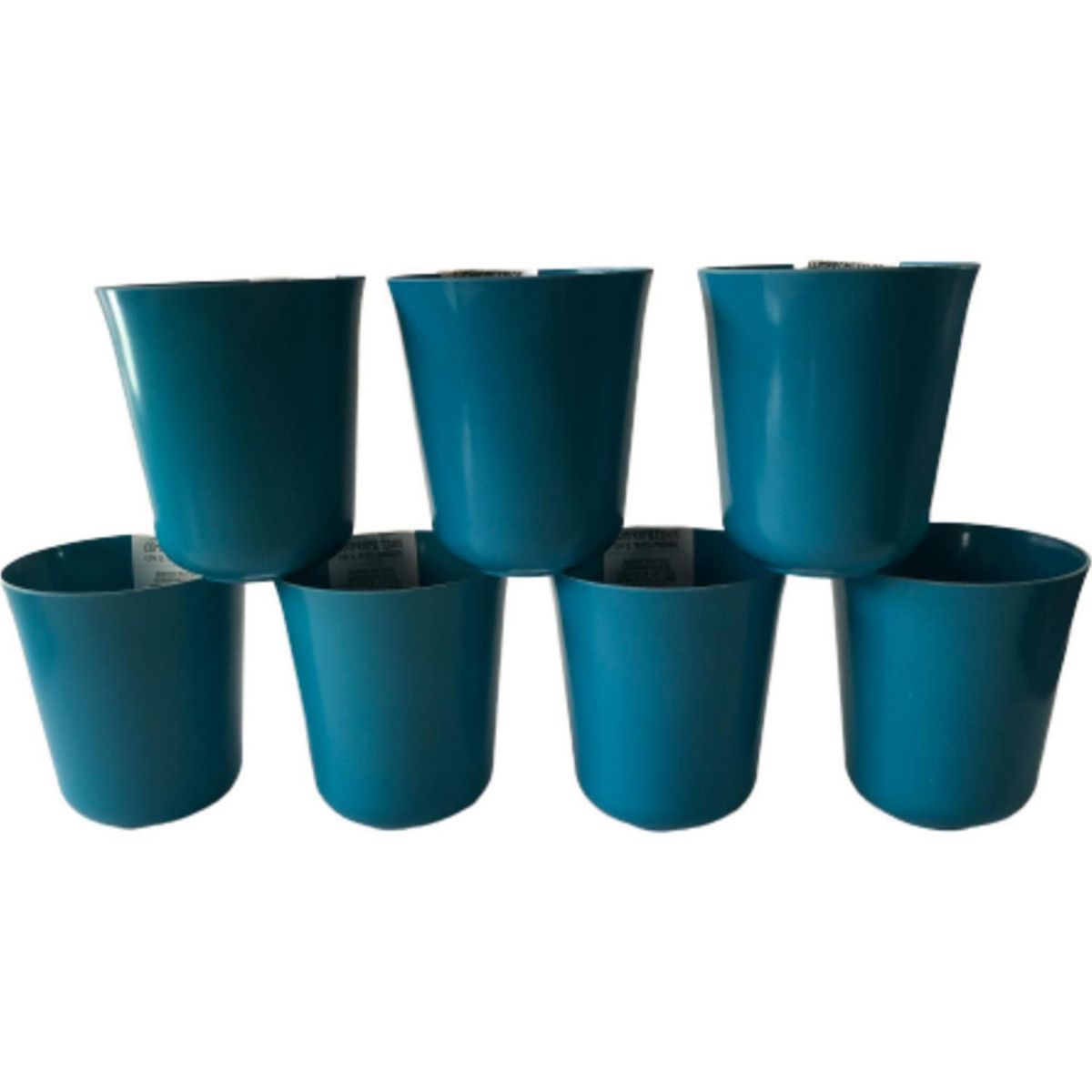 DECOGREEN - Set 7 Maceteros Biodegradables de Silicona 13x14.5 Morado y Blanco