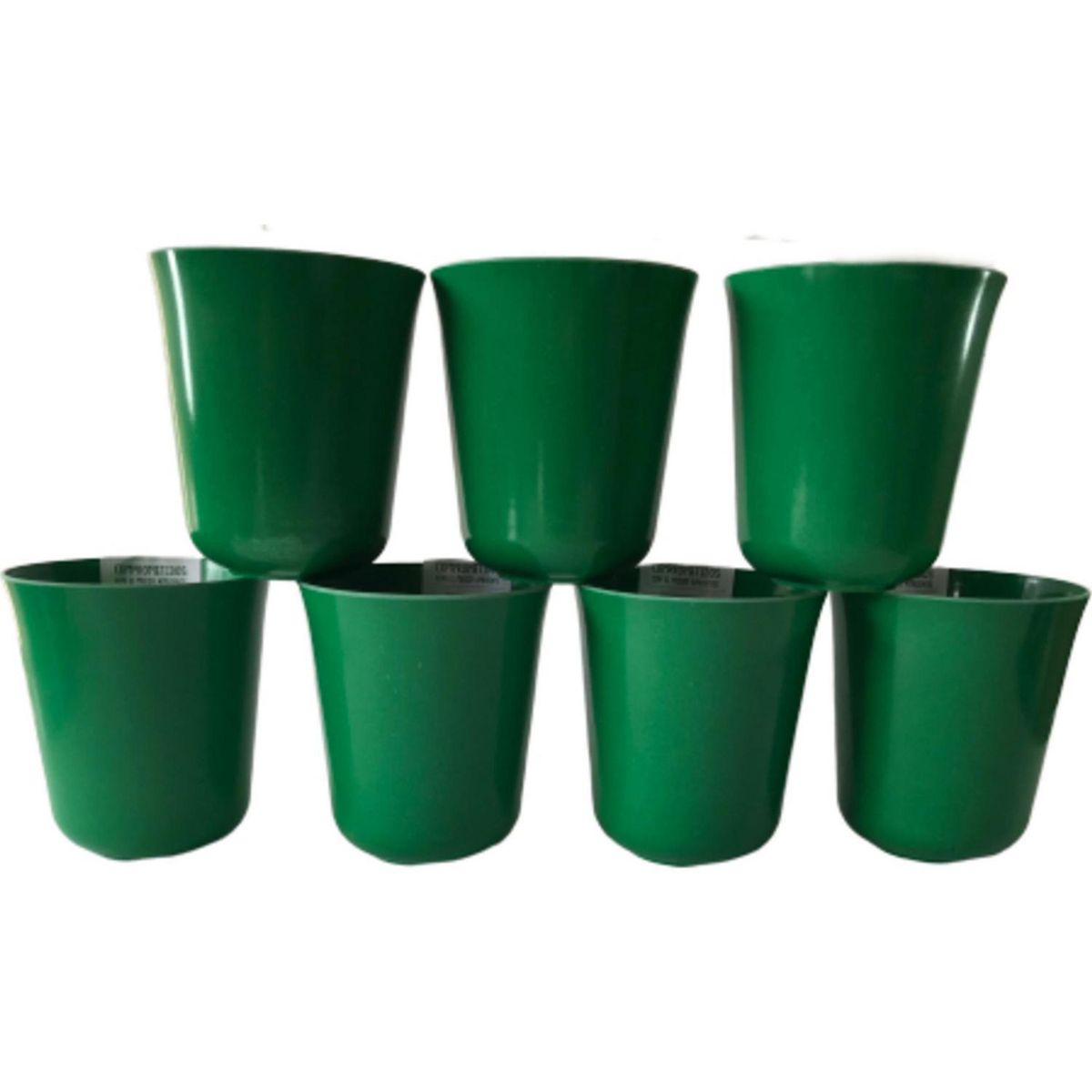 DECOGREEN - Set 7 Maceteros Biodegradables de Silicona 13x14.5 Turquesa