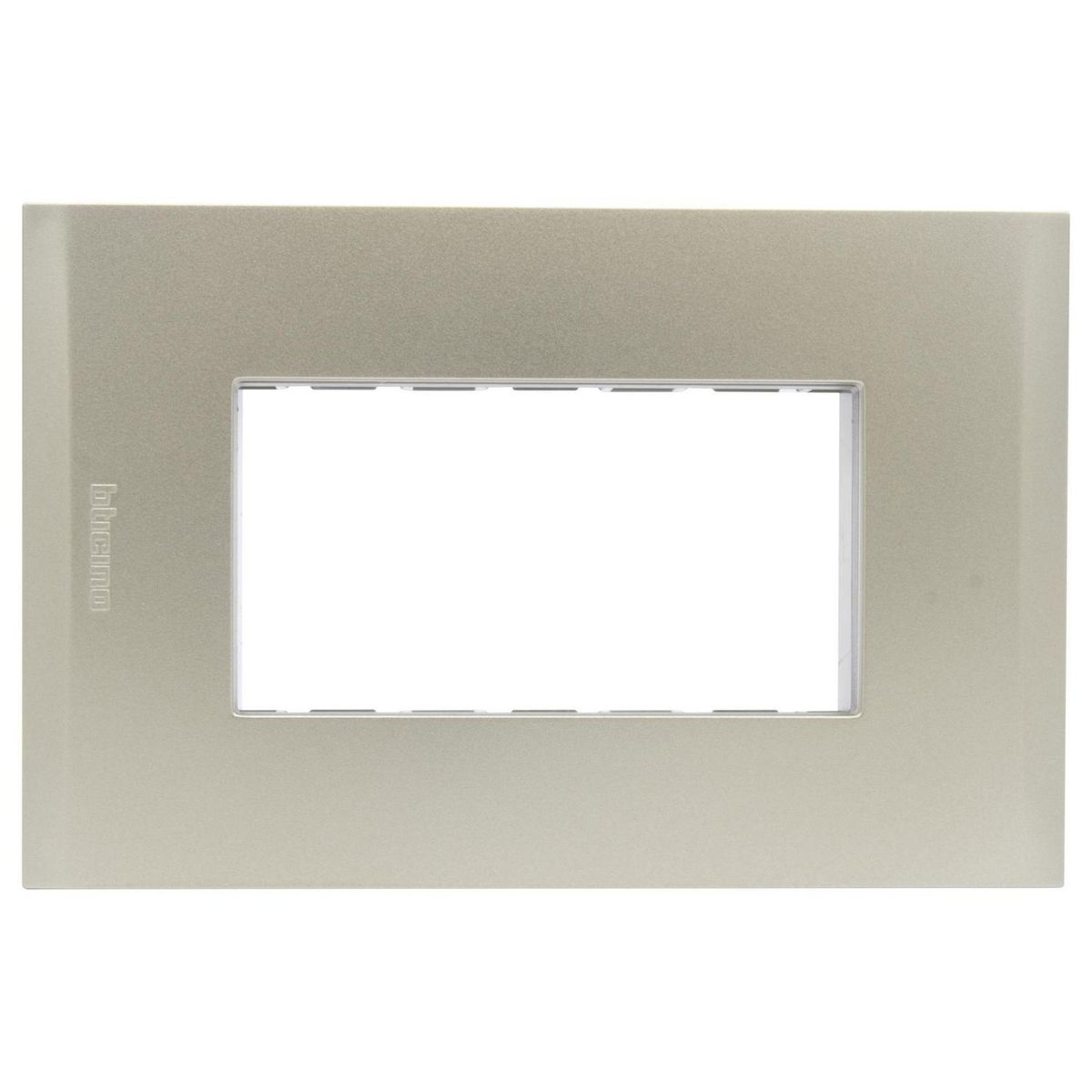 BTICINO - Placa 3 Puestos Perla Con Soporte Nóbile