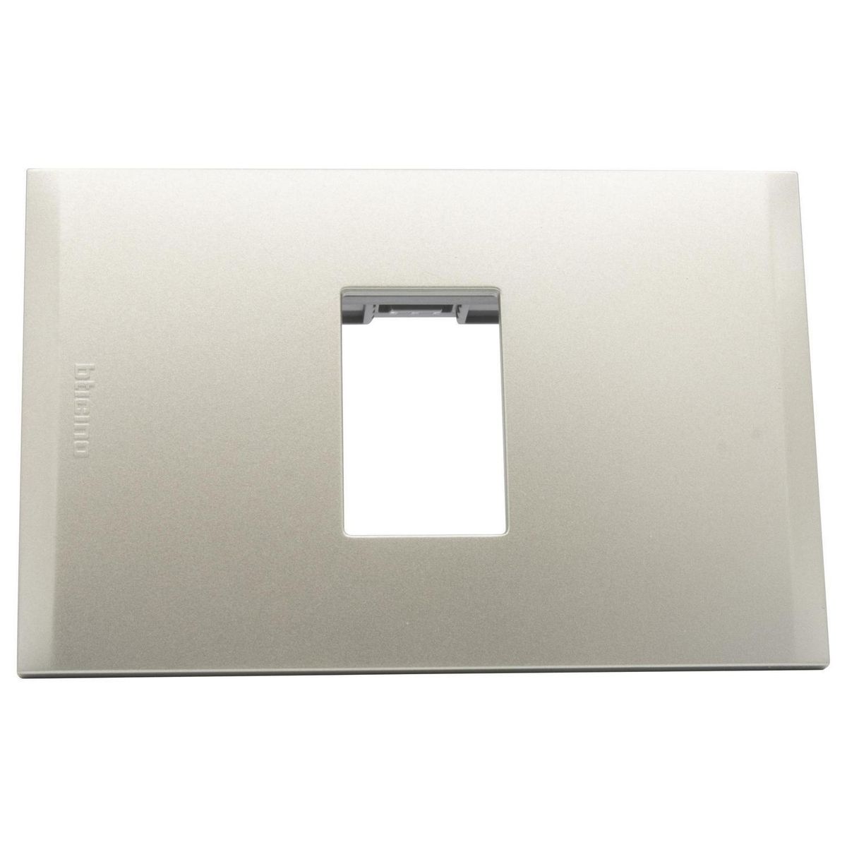 BTICINO - Placa 1 Puesto Perla Con Soporte Nóbile