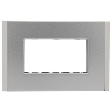 Placa 3 puestos metal aluminio con soporte nbile