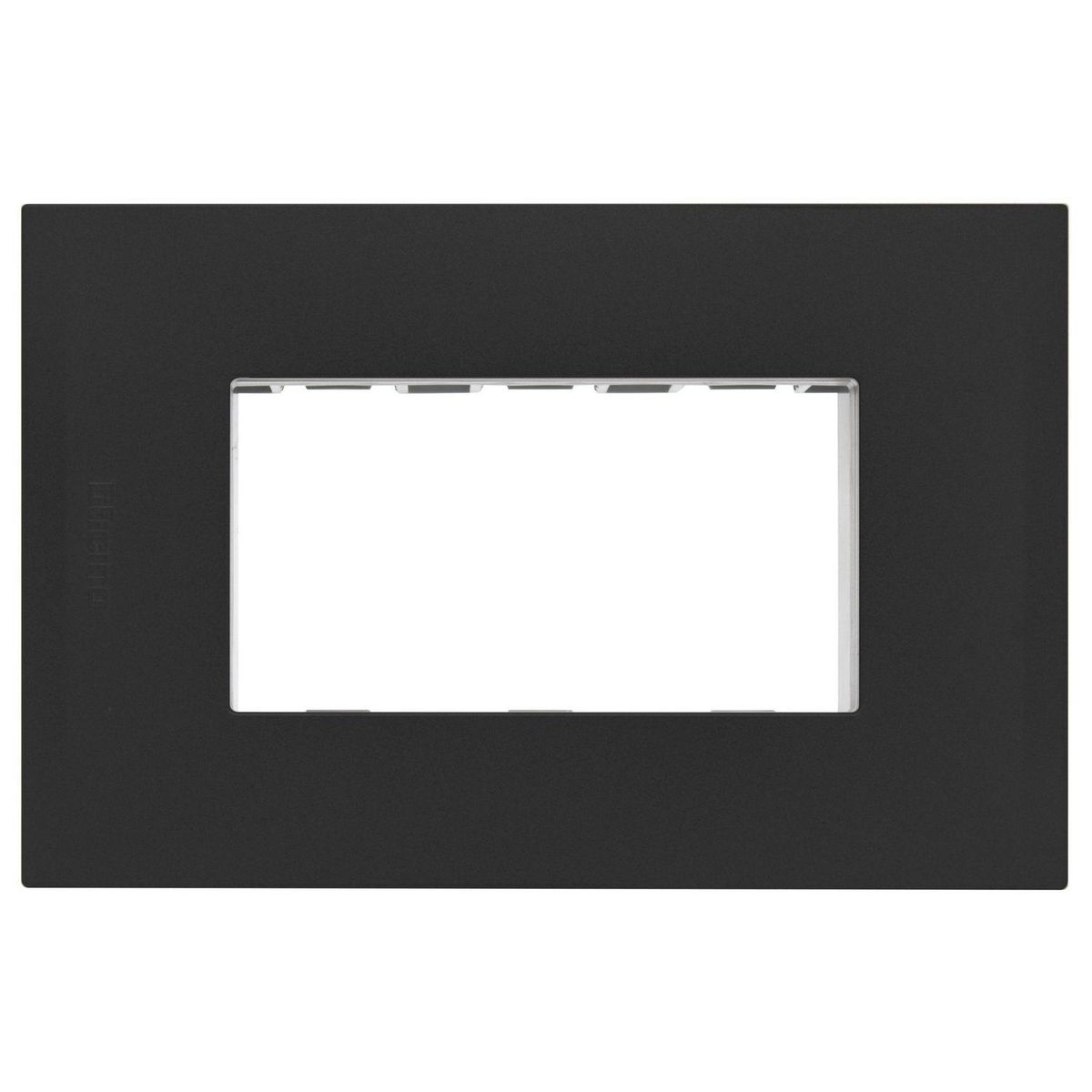 BTICINO - Placa 3 puestos black con soporte nóbile