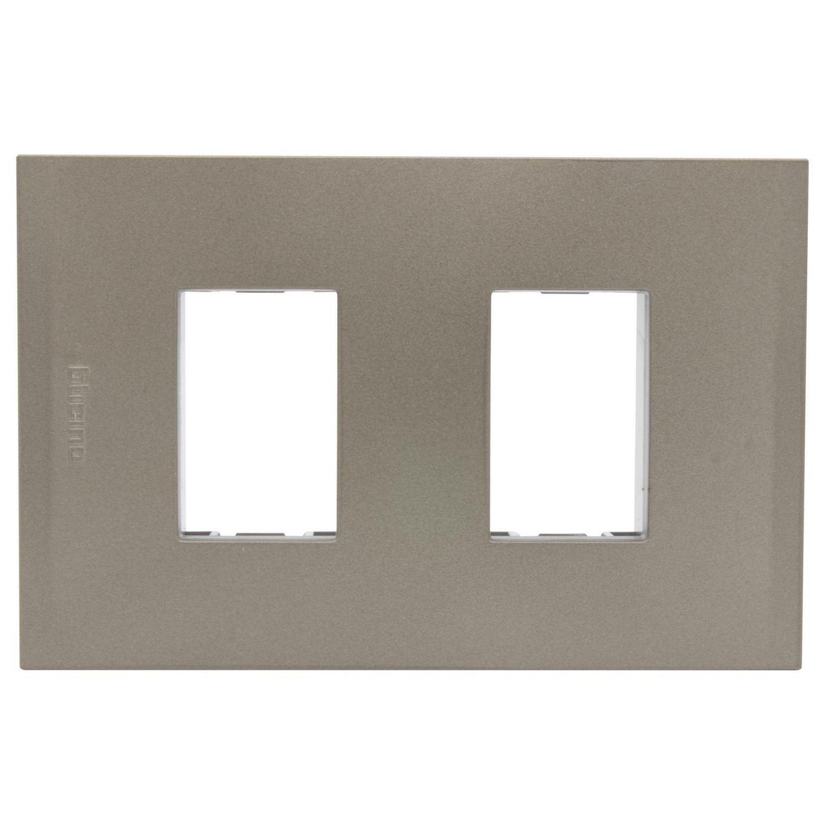 BTICINO - Placa 2 puestos terra con soporte nóbile