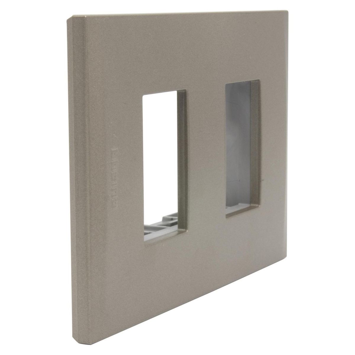 BTICINO - Placa 2 puestos terra con soporte nóbile