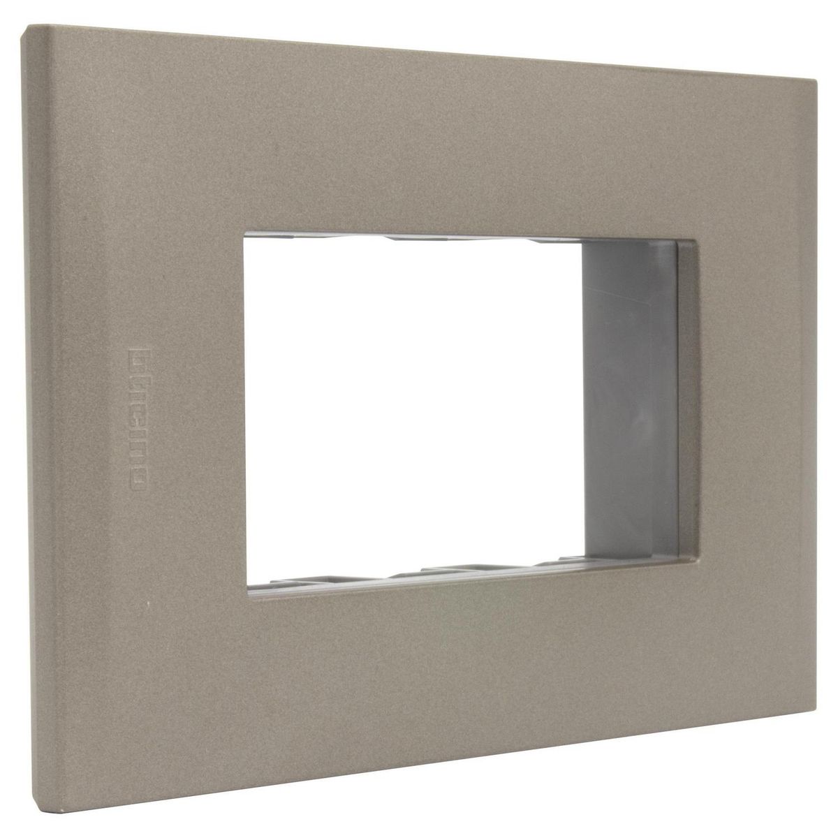 BTICINO - Placa 3 puestos terra con soporte nóbile