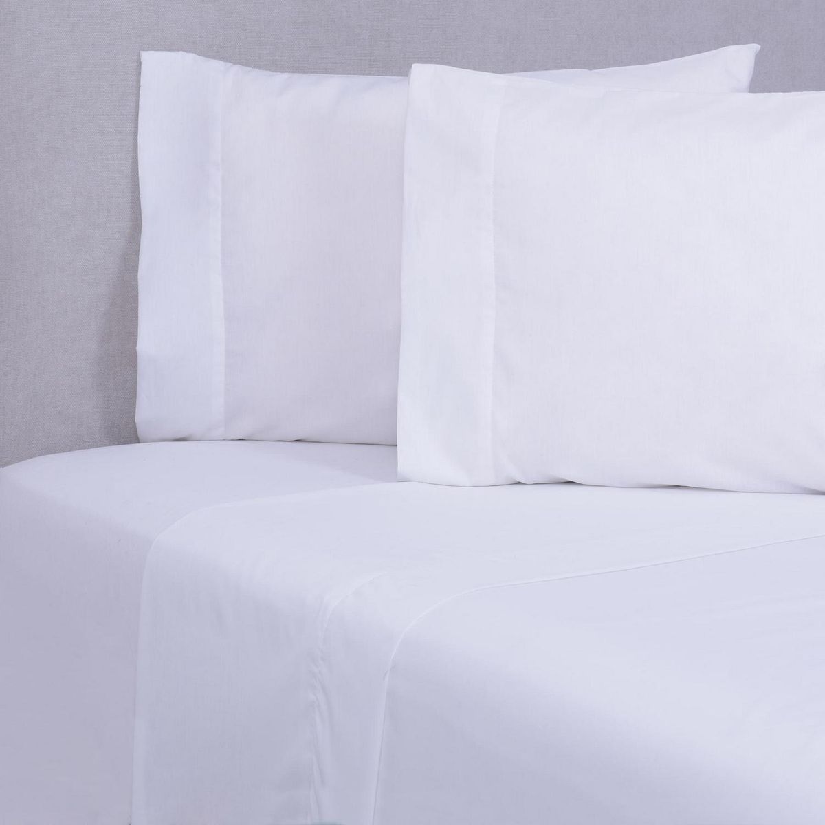 SOHOME - Sábana Liso 2 plazas 180 Hilos Blanco