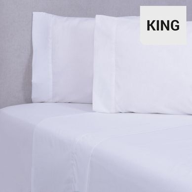 Sbana liso 180 hilos blanco king