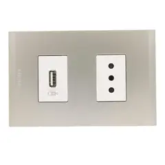 BTICINO - Cargador Usb A+ Toma 10A Blanco Pl1+1P Perla Nóbile