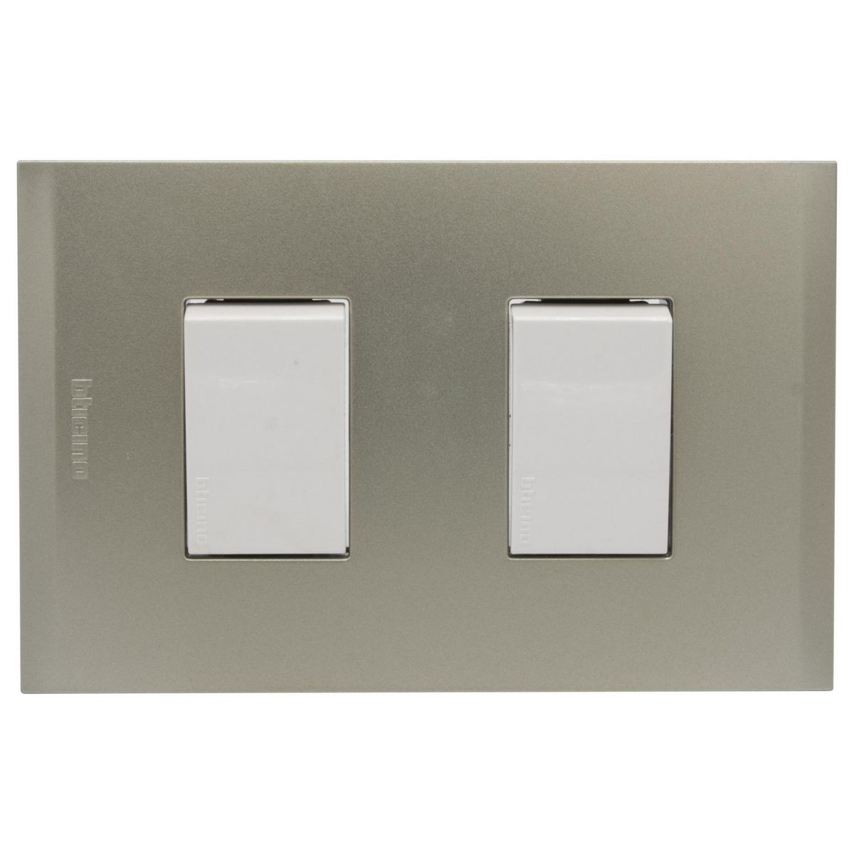 BTICINO - Interruptor doble 10ax bla pl1+1p perla nóbile