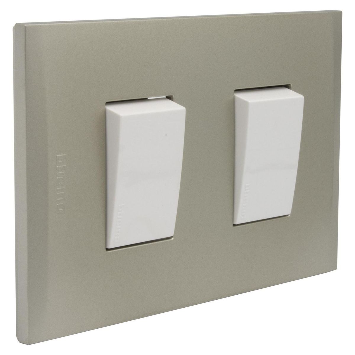 BTICINO - Interruptor doble 10ax bla pl1+1p perla nóbile