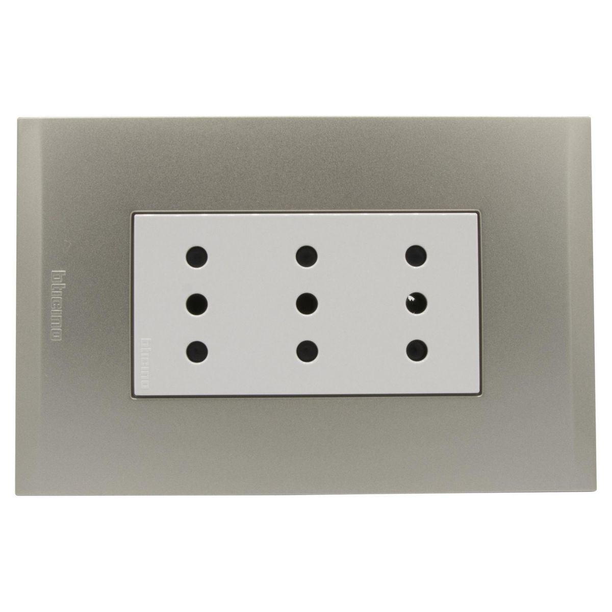 BTICINO - Toma triplex blancac pl3p perla nóbile