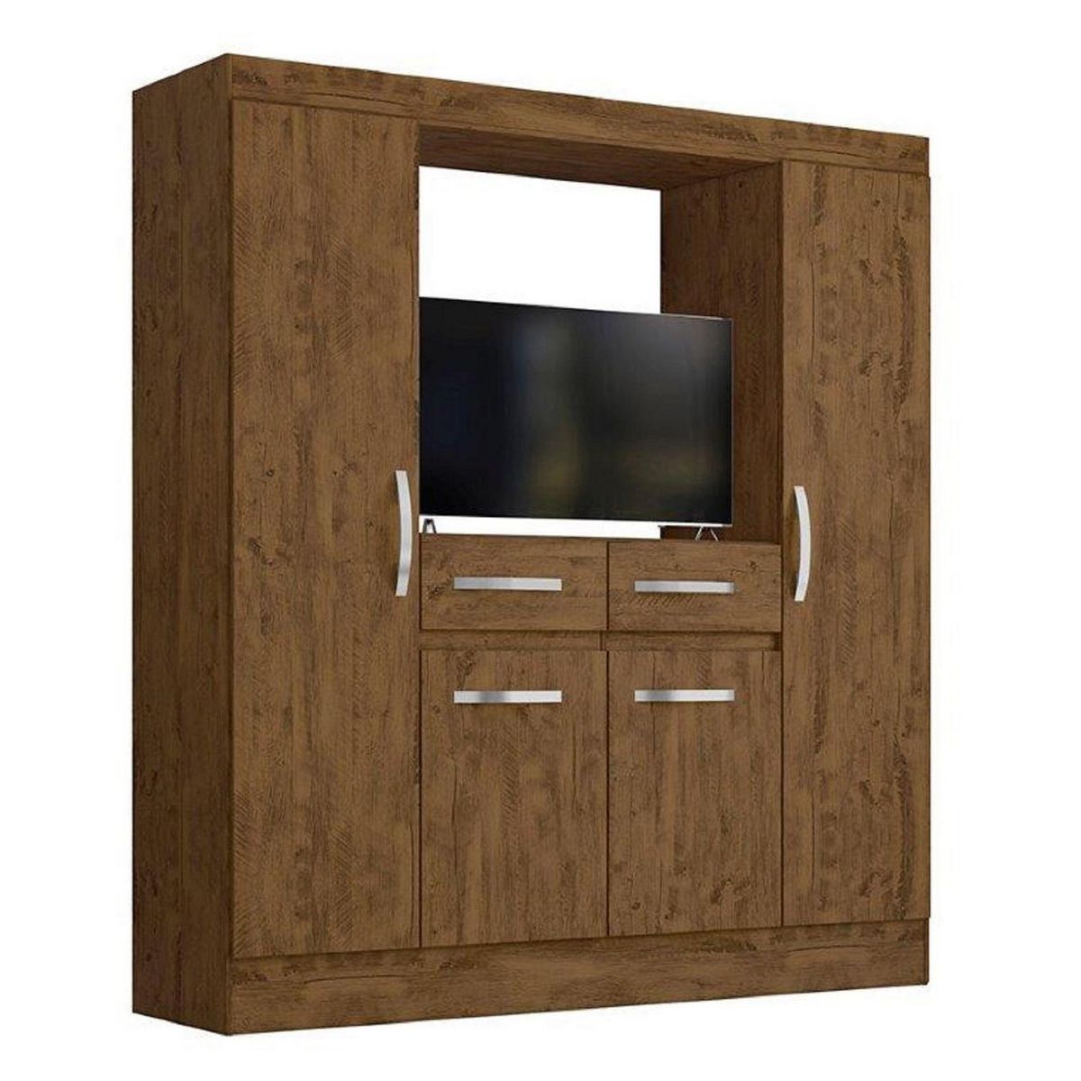 ROCH LTDA - Clóset Arica 4 Puerta(s) 2 Cajón(es) 4 Repisa(s) 89x182x47 cm Castaño