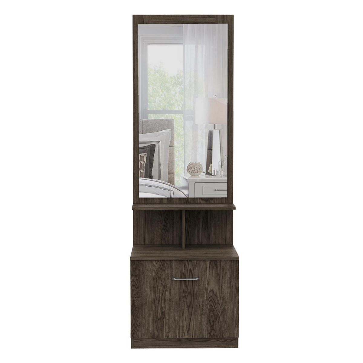 TUHOME - Velador 1 Cajón(es) Z-54 54x170.7x47.5 cm Coñac