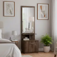 TUHOME - Velador 1 Cajón(es) Z-54 54x170.7x47.5 cm Coñac