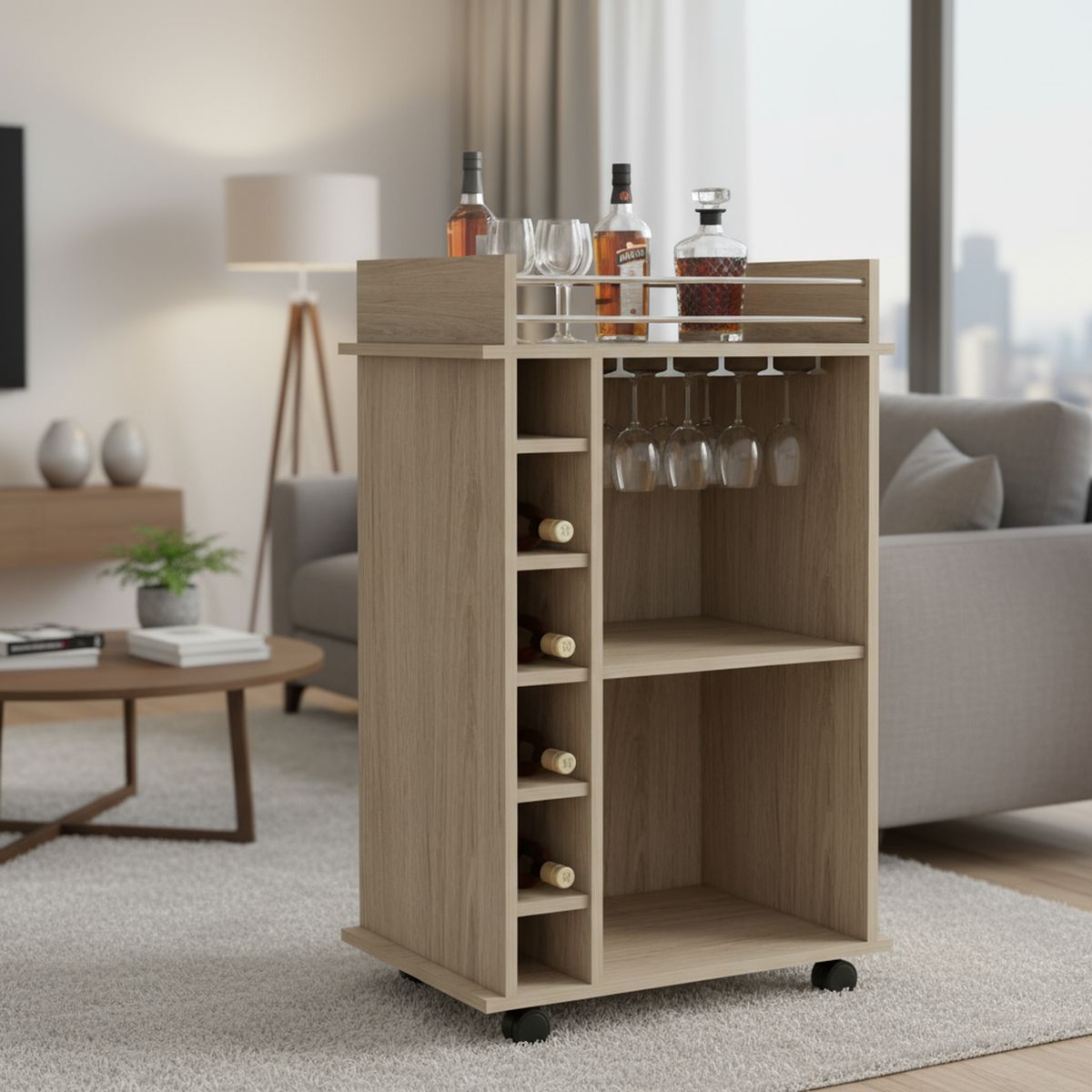 TUHOME - Bar Dukat 55x89x41.5 cm Rovere