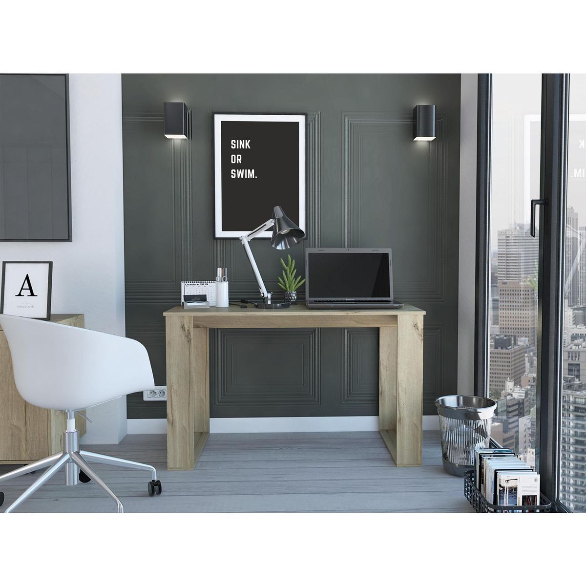 TUHOME - Escritorio Oviedo 120x73x60 cm Duna