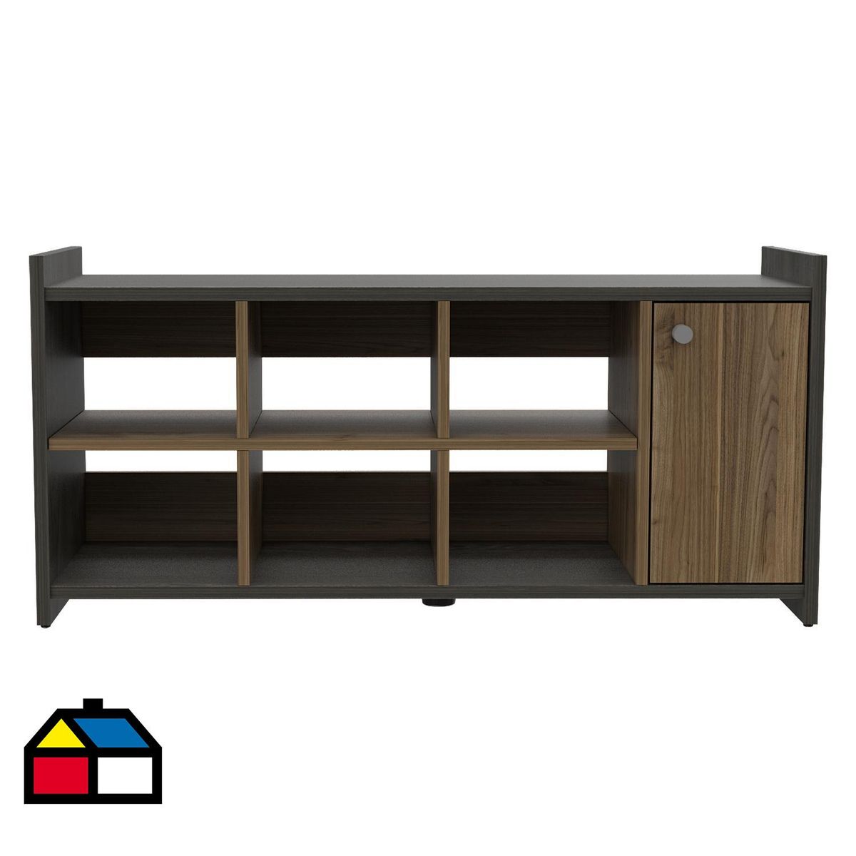 TUHOME - Zapatera Z-101-P MDF 6 Nivel(es) 100.6x48.1x35.7 cm Carbón/Gales