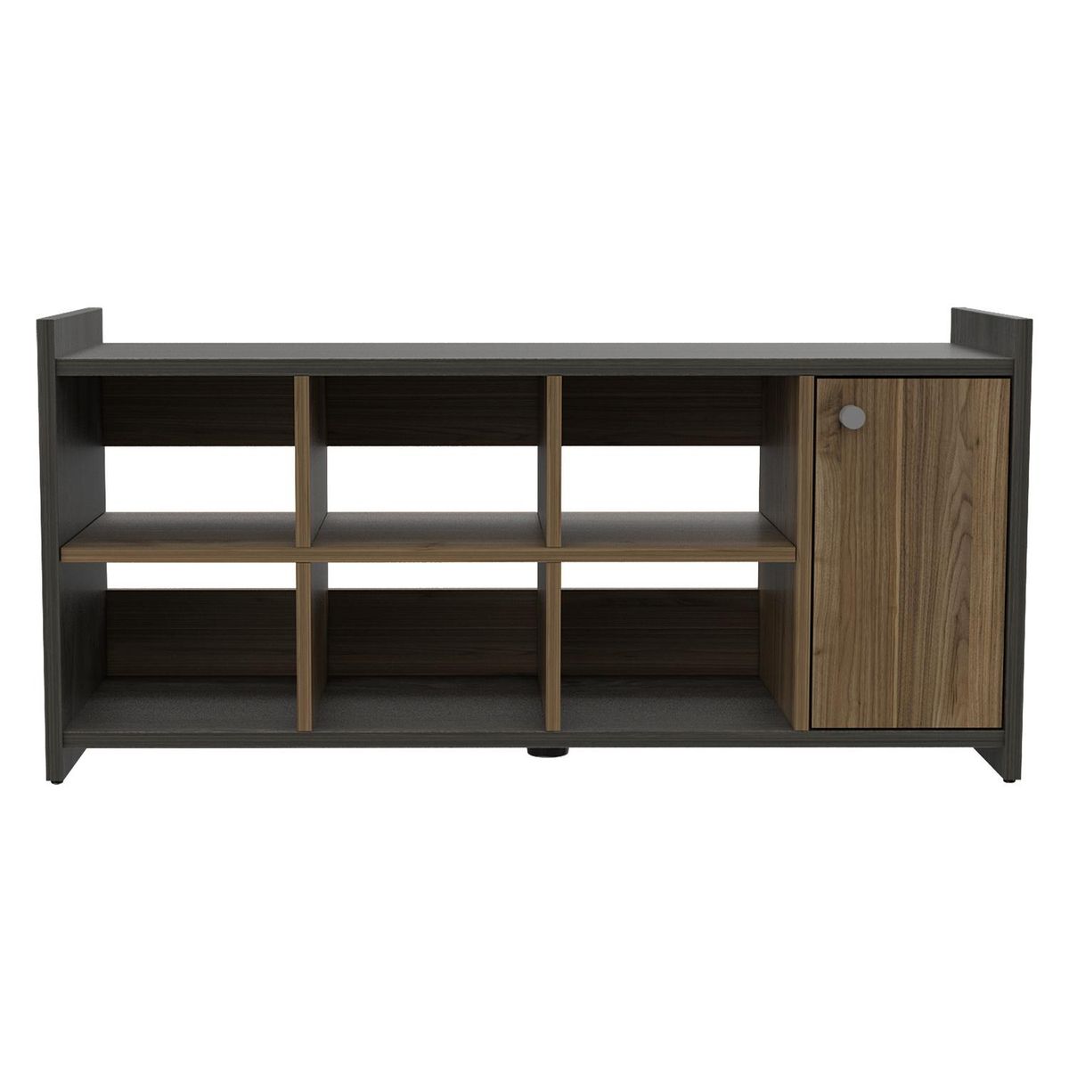 TUHOME - Zapatera Z-101-P MDF 6 Nivel(es) 100.6x48.1x35.7 cm Carbón/Gales