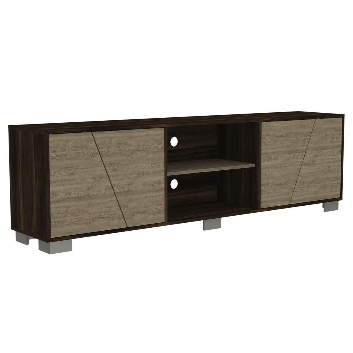 TUHOME - Rack TV 80" 180x52,2x35 cm habano/miel