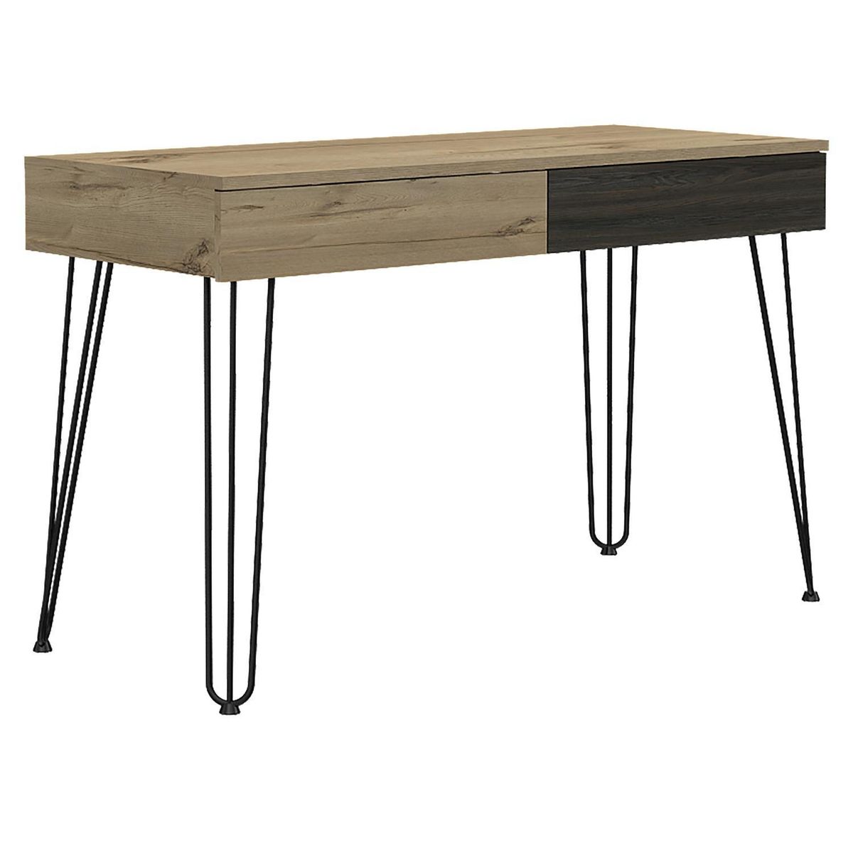 TUHOME - Escritorio Mumbai 120,2x75x51,2 cm Duna/carbón