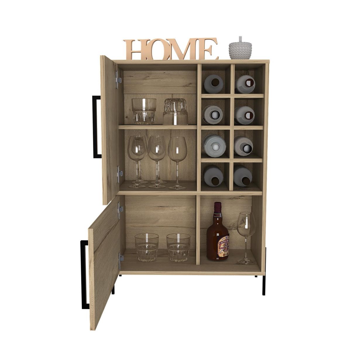 TUHOME - Bar Shanghai 63.45x94.1x34.6 cm Duna