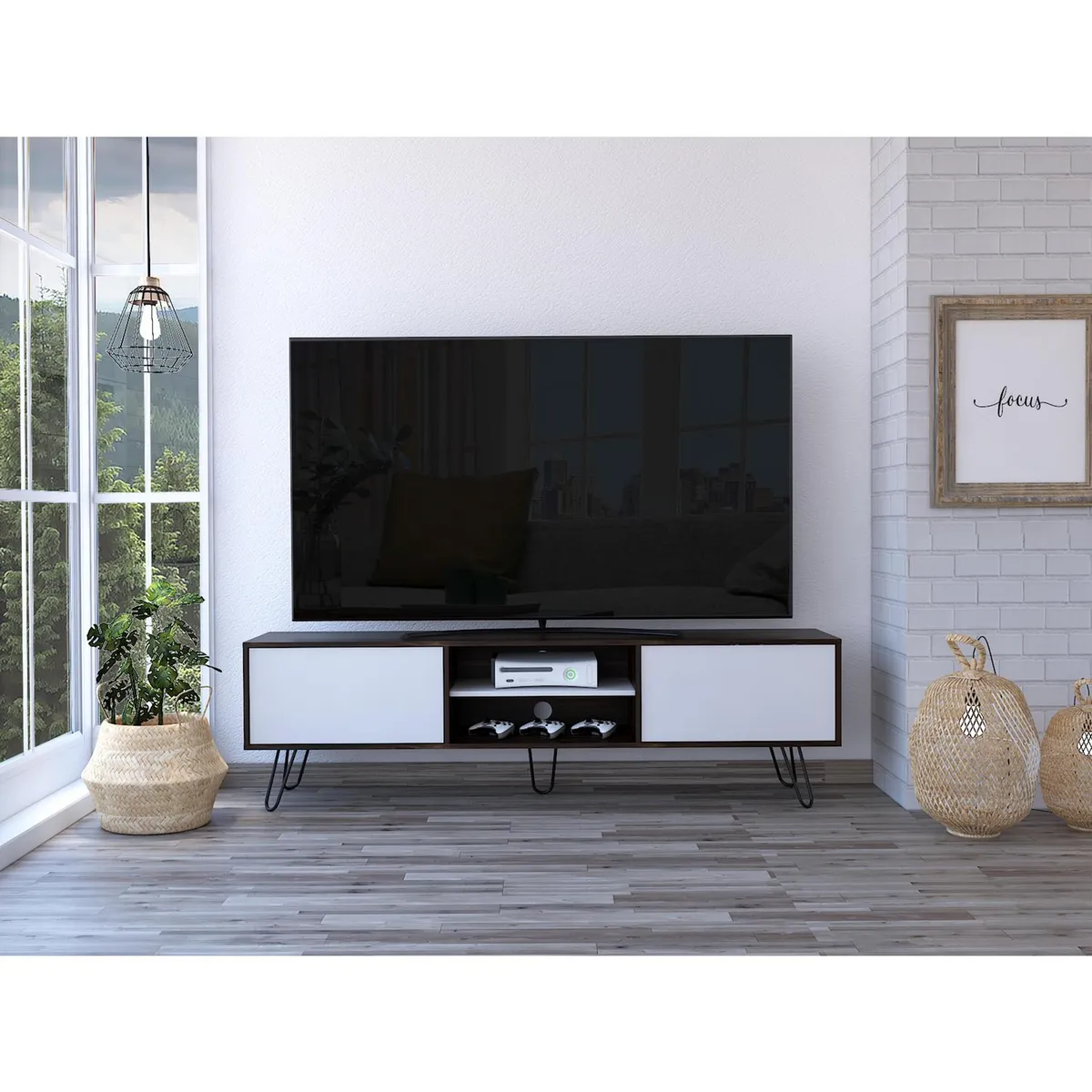 TUHOME - Rack TV 80" 180x52,5x35 cm habano