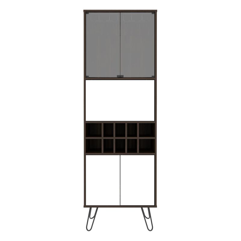 TUHOME - Bar Alto Vassel 59.6x180x40.6 cm Habano/blanco