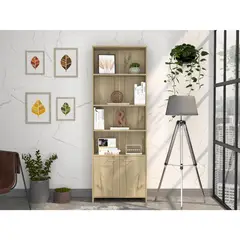 TUHOME - Librero Lisa MDF 4 Nivel(es) 63x180x26 cm Duna