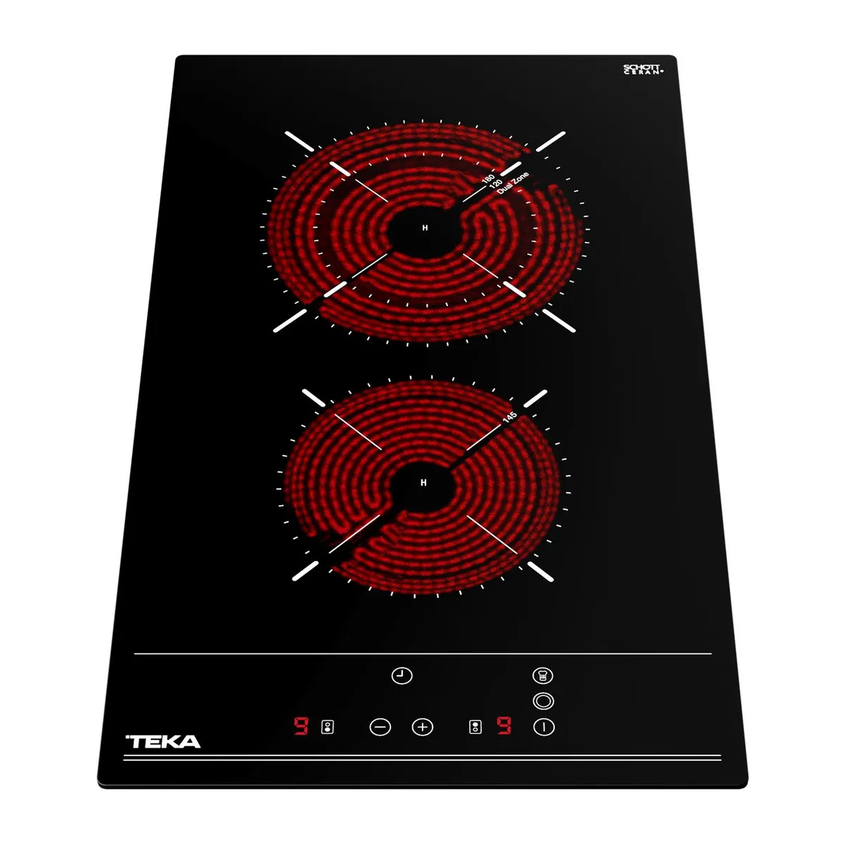 TEKA - Encimera Vitrocerámica 2 Platos Negro TZC-32320 BK TTC
