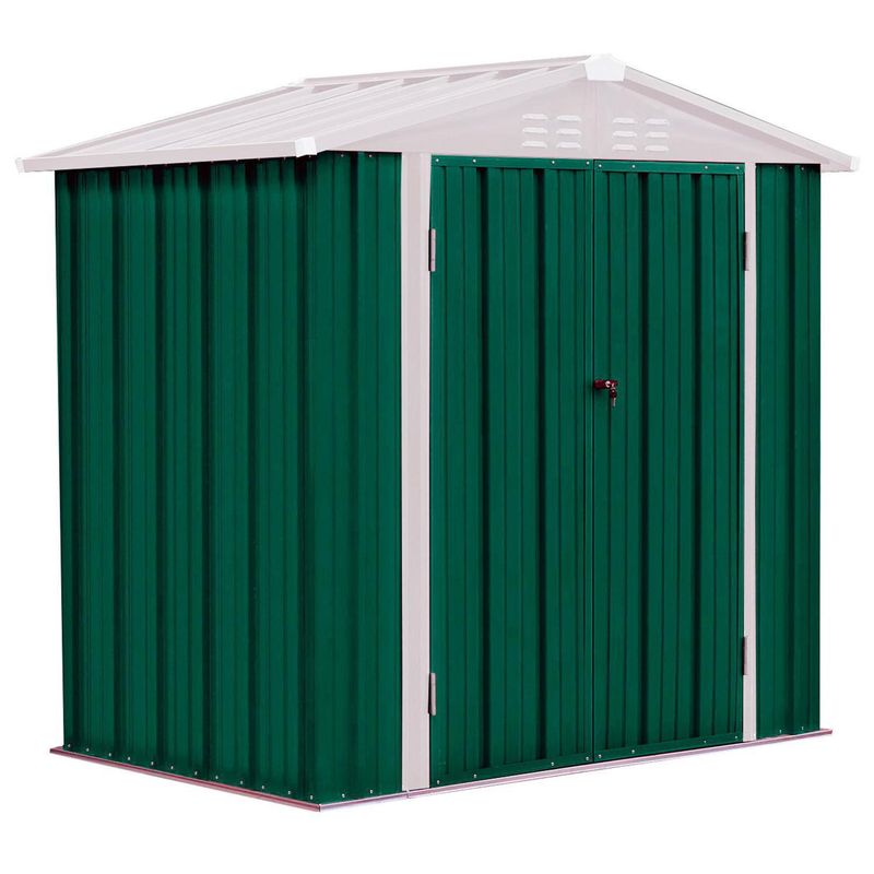 EL BARCO - Bodega Jardín con Repisas Homeshed Verde 212x198x126 cm