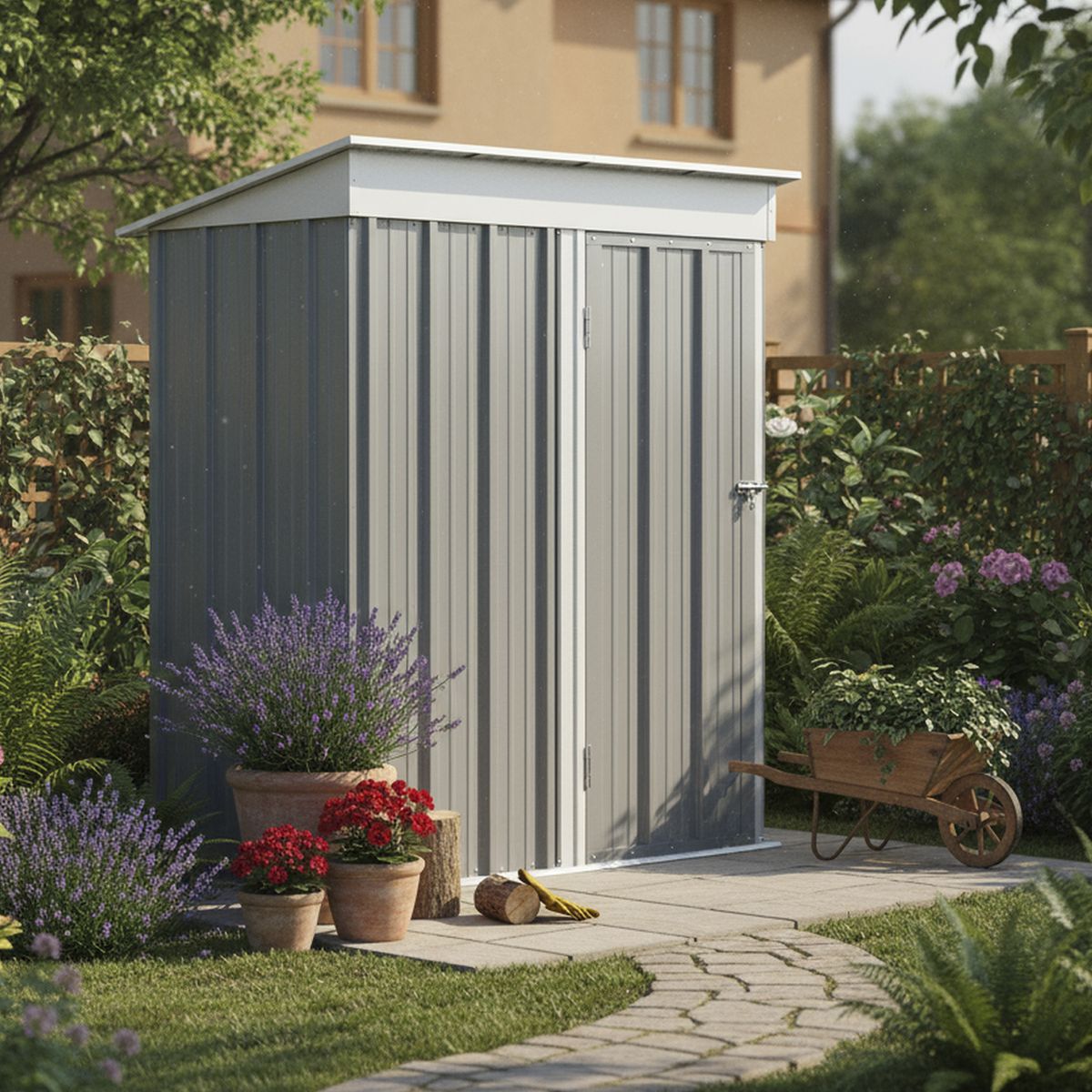 EL BARCO - Bodega jardín Boxshed 162x92x180 cm gris