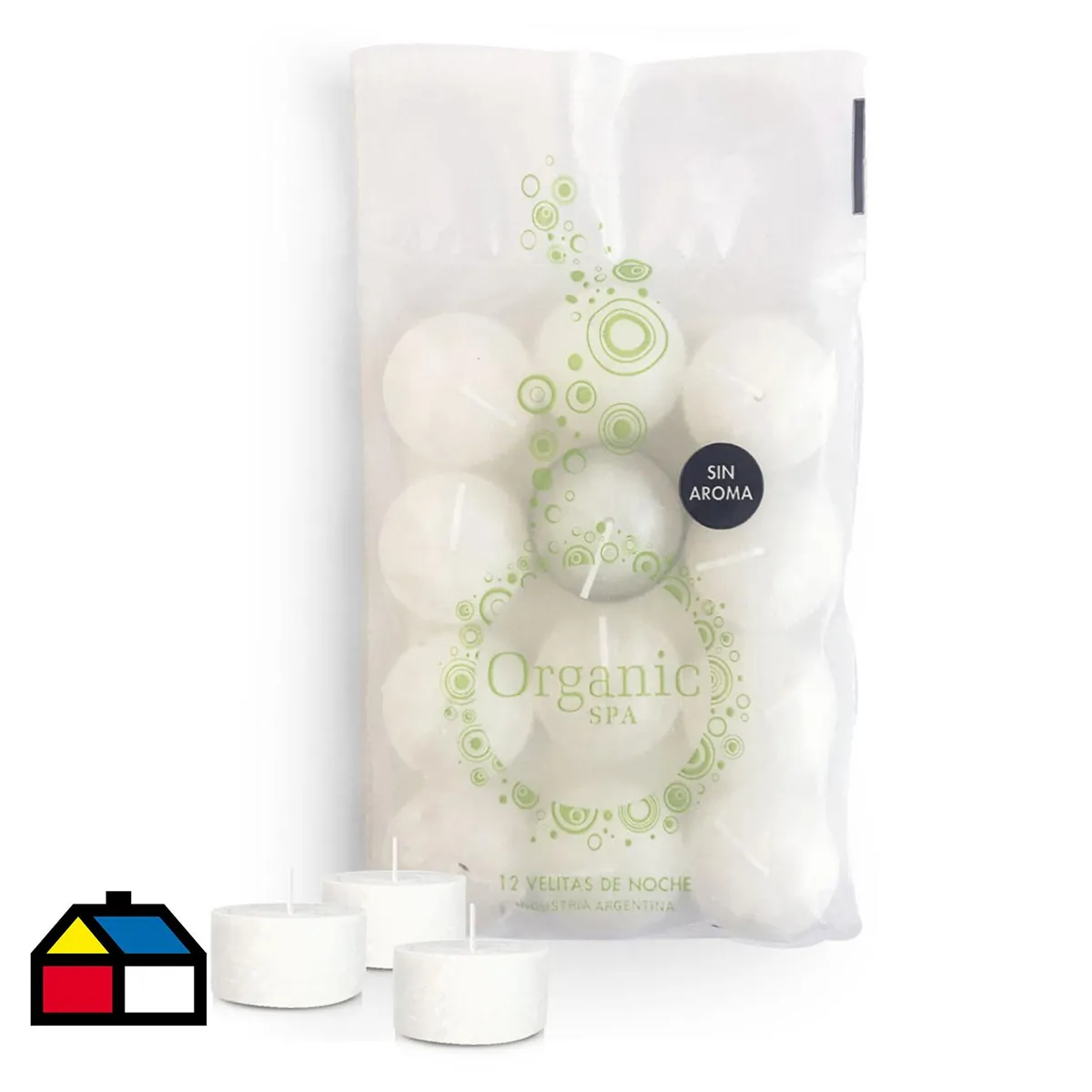 ORGANIC - Set velas tealights 12 unidades